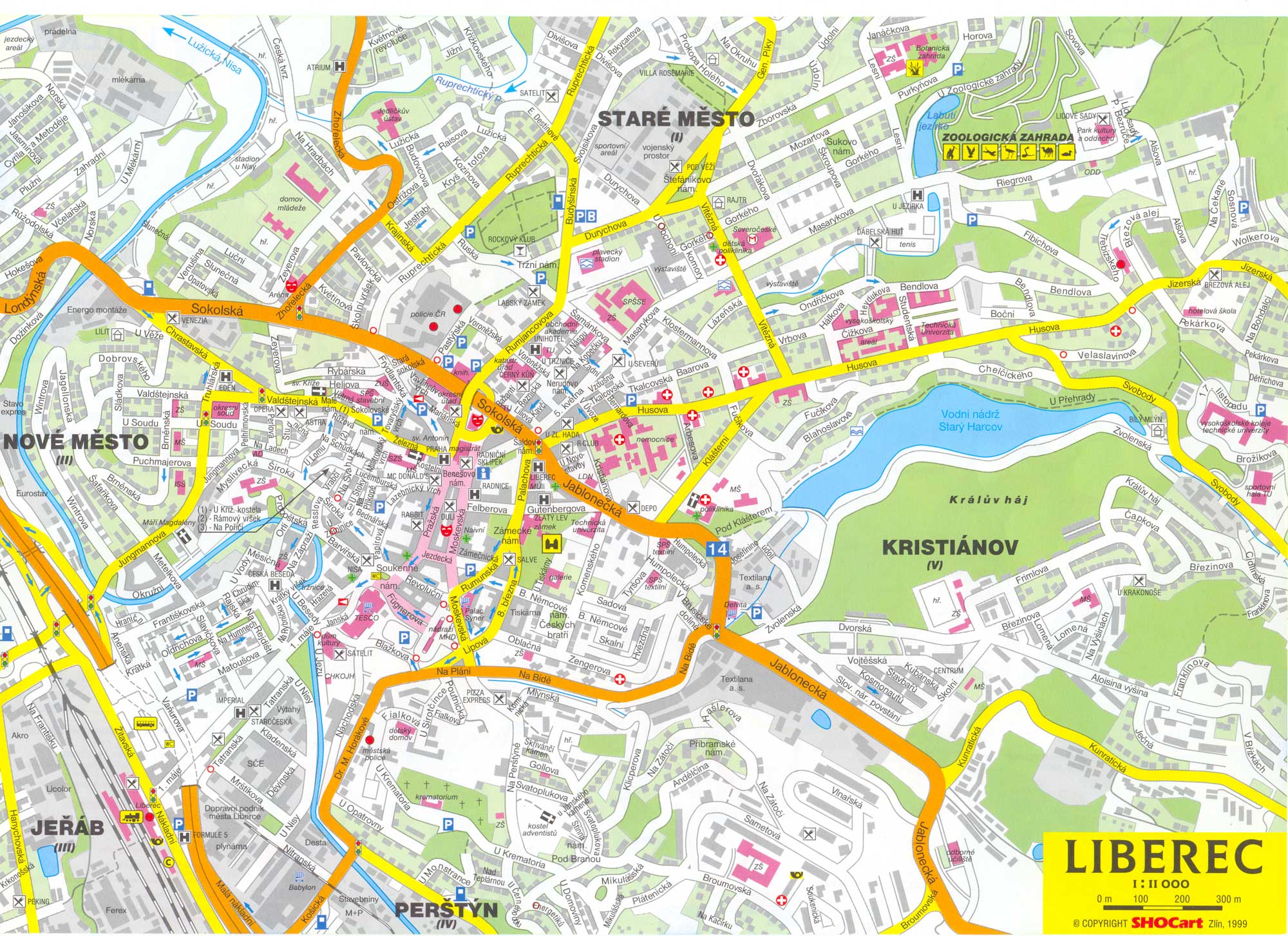 Mapa Liberec